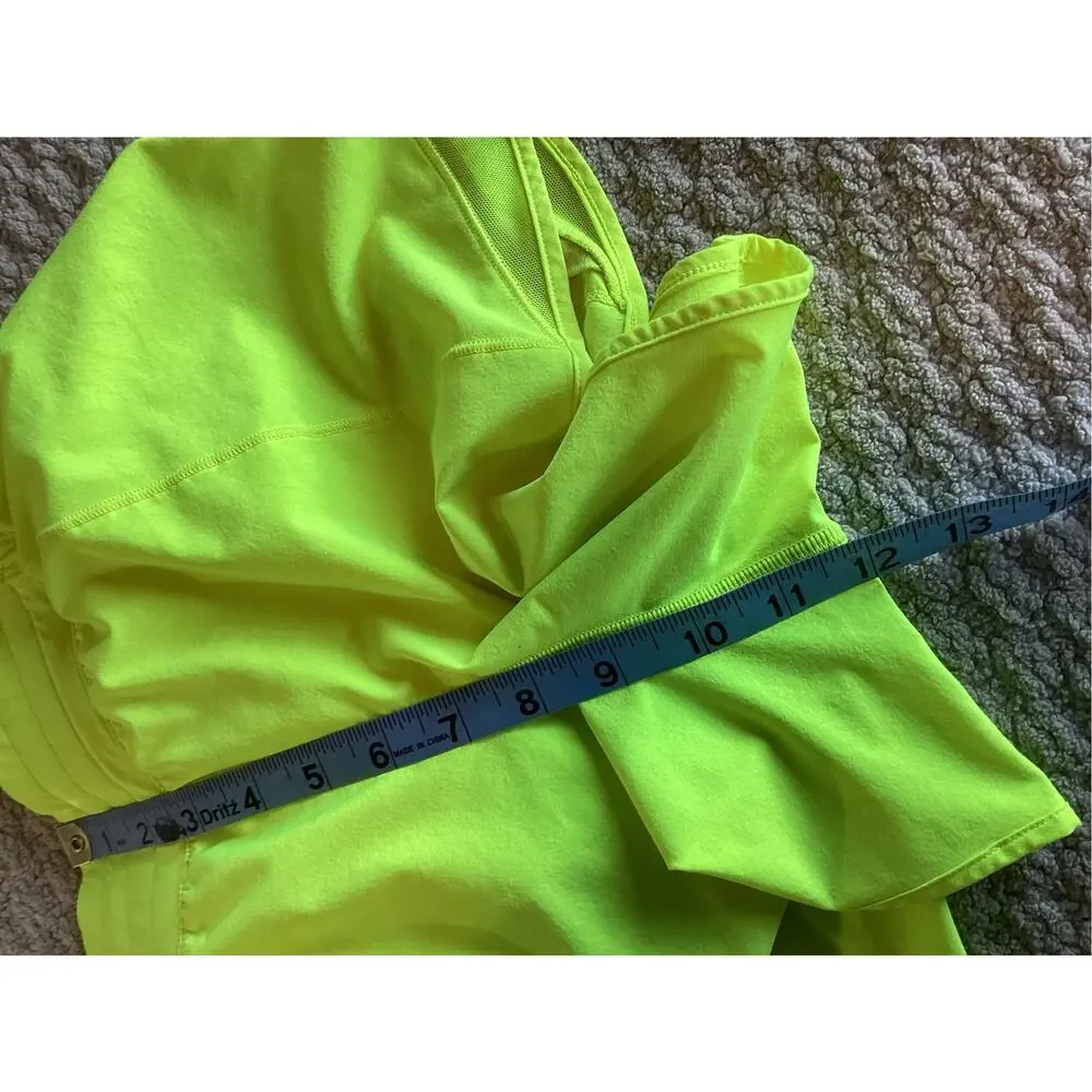 Lululemon Fluorescent Yellow Hotty Hot High Rise Shorts Size 6